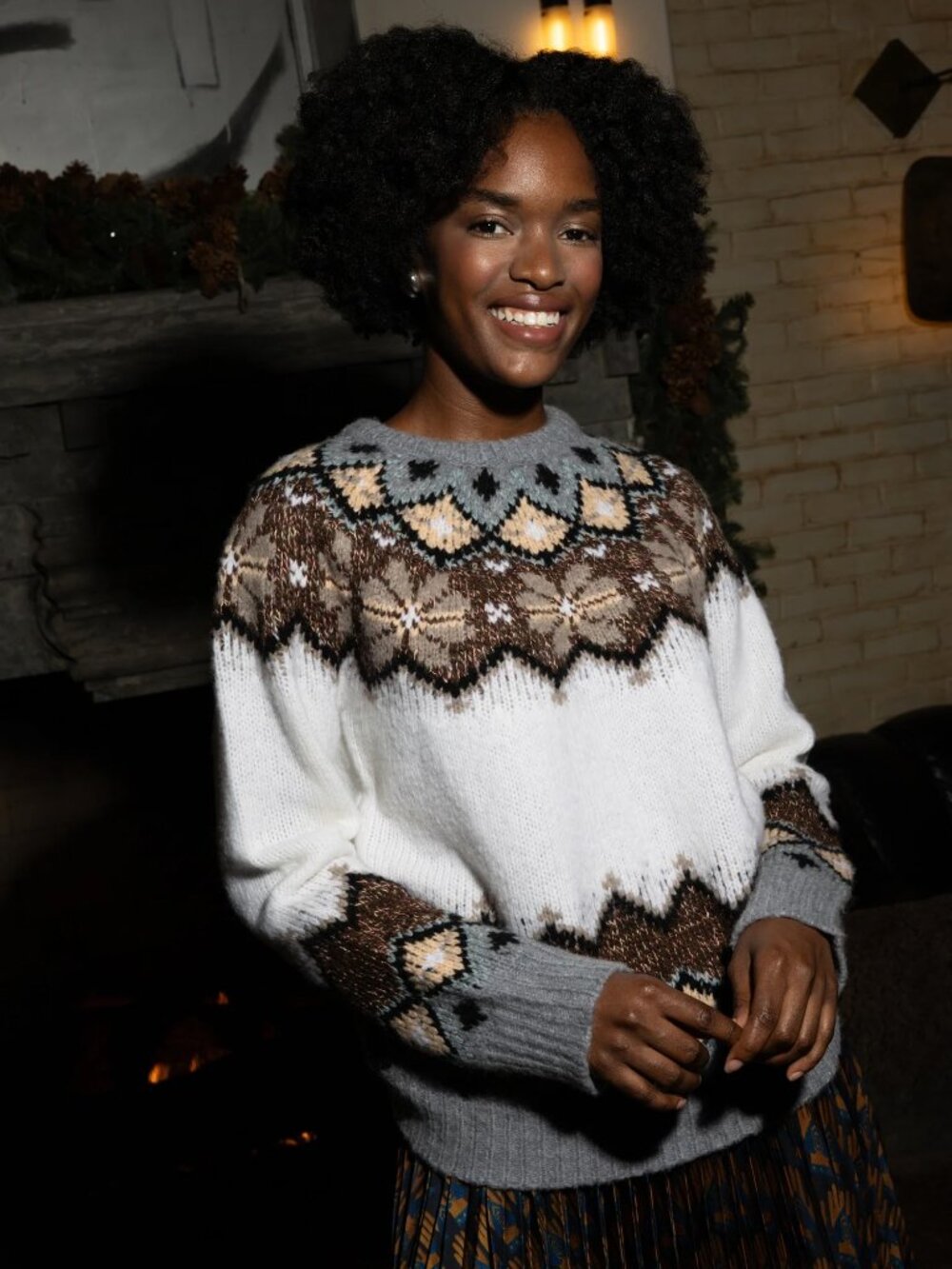 Lingua Franca Clara wool and cashmere crewneck sweater Size Small